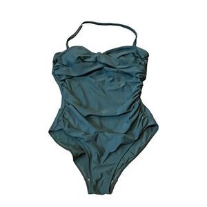 Women's Merona Dark Sage Green One Piece Swimsuit